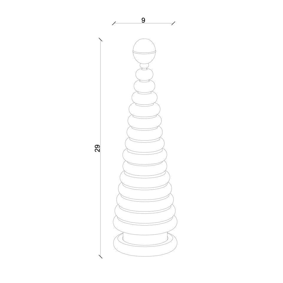 Wooden Christmas Tree CEDAR – Cedar with Brass Head, Large Forest