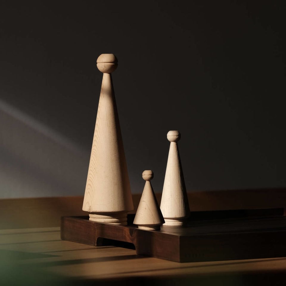 Wooden Christmas Tree Set JUNIPER – Cedar Raw