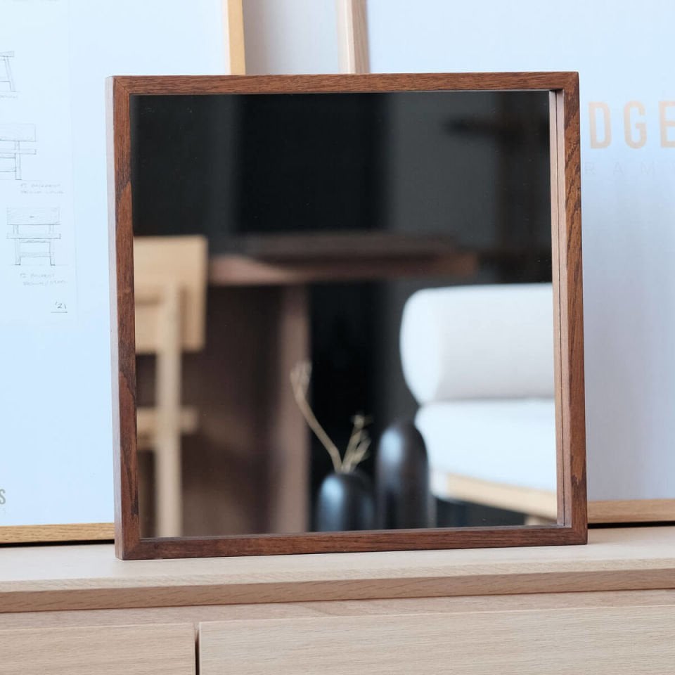 Ahşap Ayna - EDGE Serisi, Kare Forest