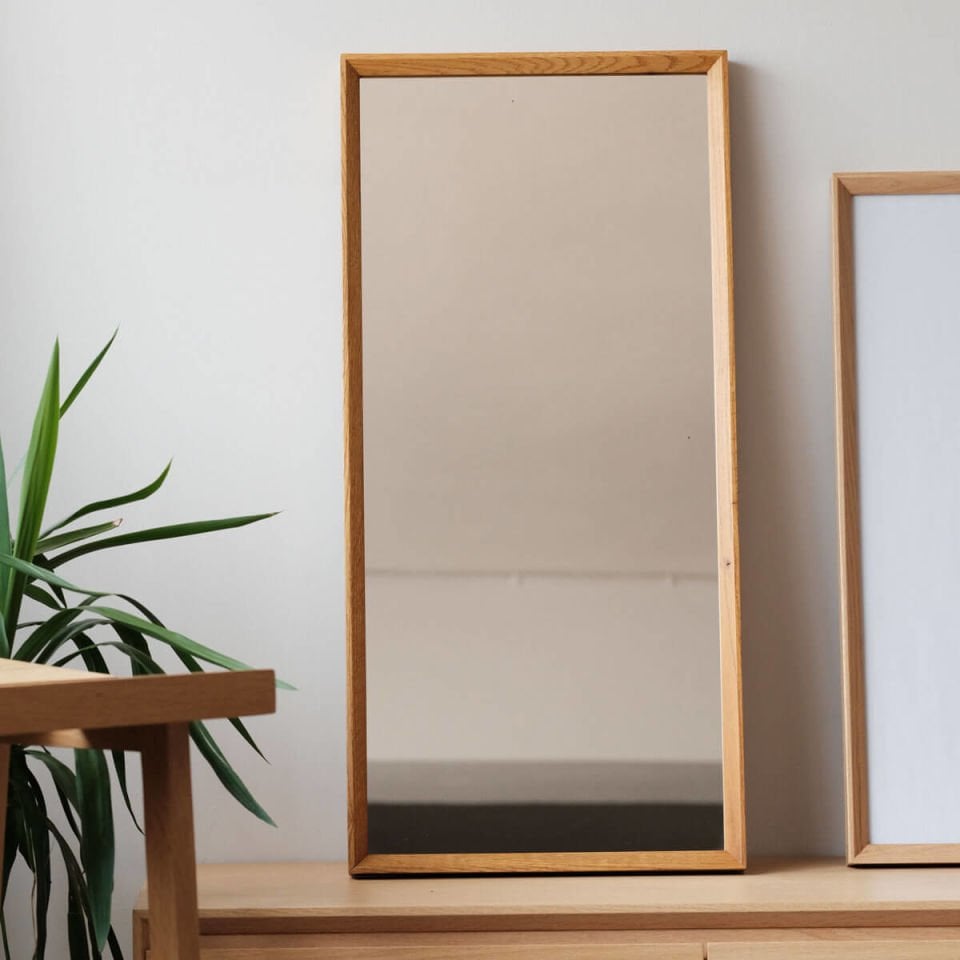 Ahşap Çerçeveli Ayna, Orta Boy – REGULAR Serisi Honey