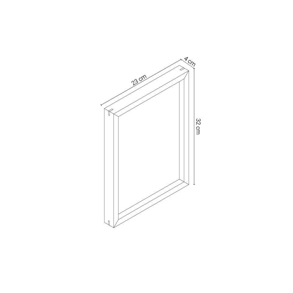 Solid Wood Decorative Frame, Oak – EDGE Series 23x32 cm Dark