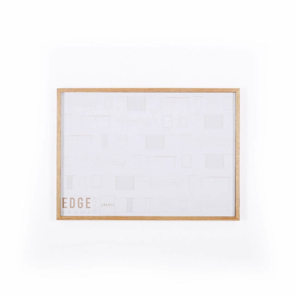 Solid Wood Decorative Frame, Oak – EDGE Series 52x72 cm Honey