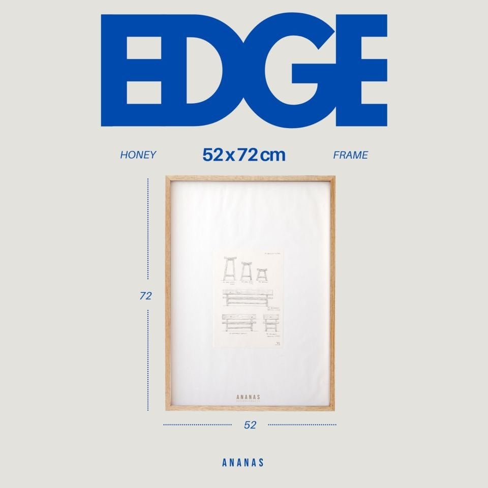Ahşap Çerçeve - EDGE Serisi 52x72 cm Honey
