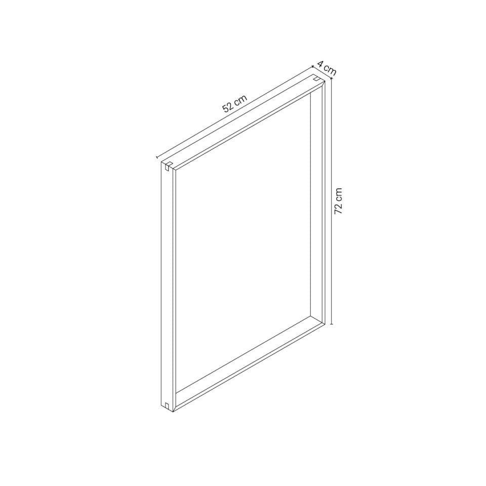 Solid Wood Decorative Frame, Oak – REGULAR Series 52x72 cm Raw