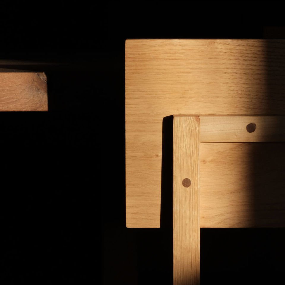 Solid Oak Chair with Backrest – PI Series Honey
