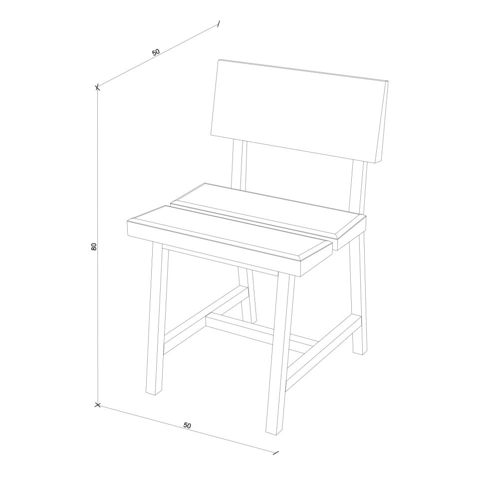 Ahşap Sandalye - PI Serisi Honey