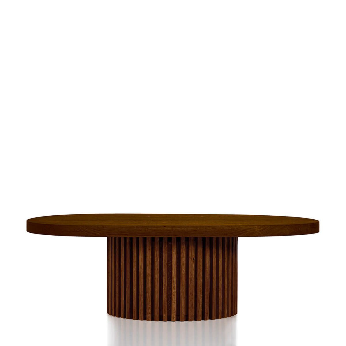 Masif Ahşap Oval Orta Sehpa – DOCIA Serisi Forest