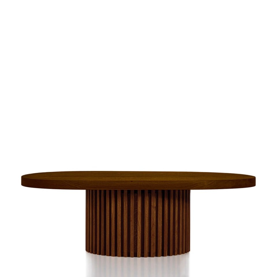 Masif Ahşap Oval Orta Sehpa – DOCIA Serisi Forest