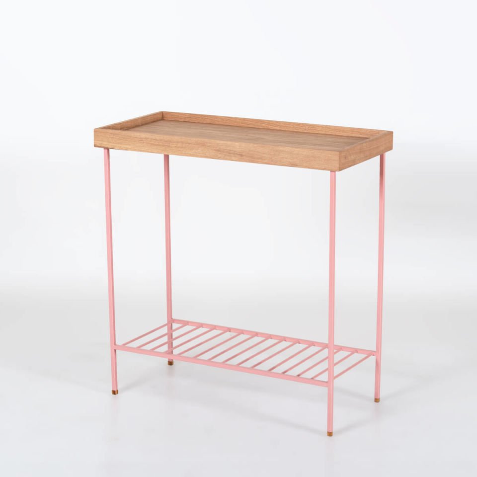 Masif Orta Sehpa – EDGE Serisi, Geniş Raw - PEMBE