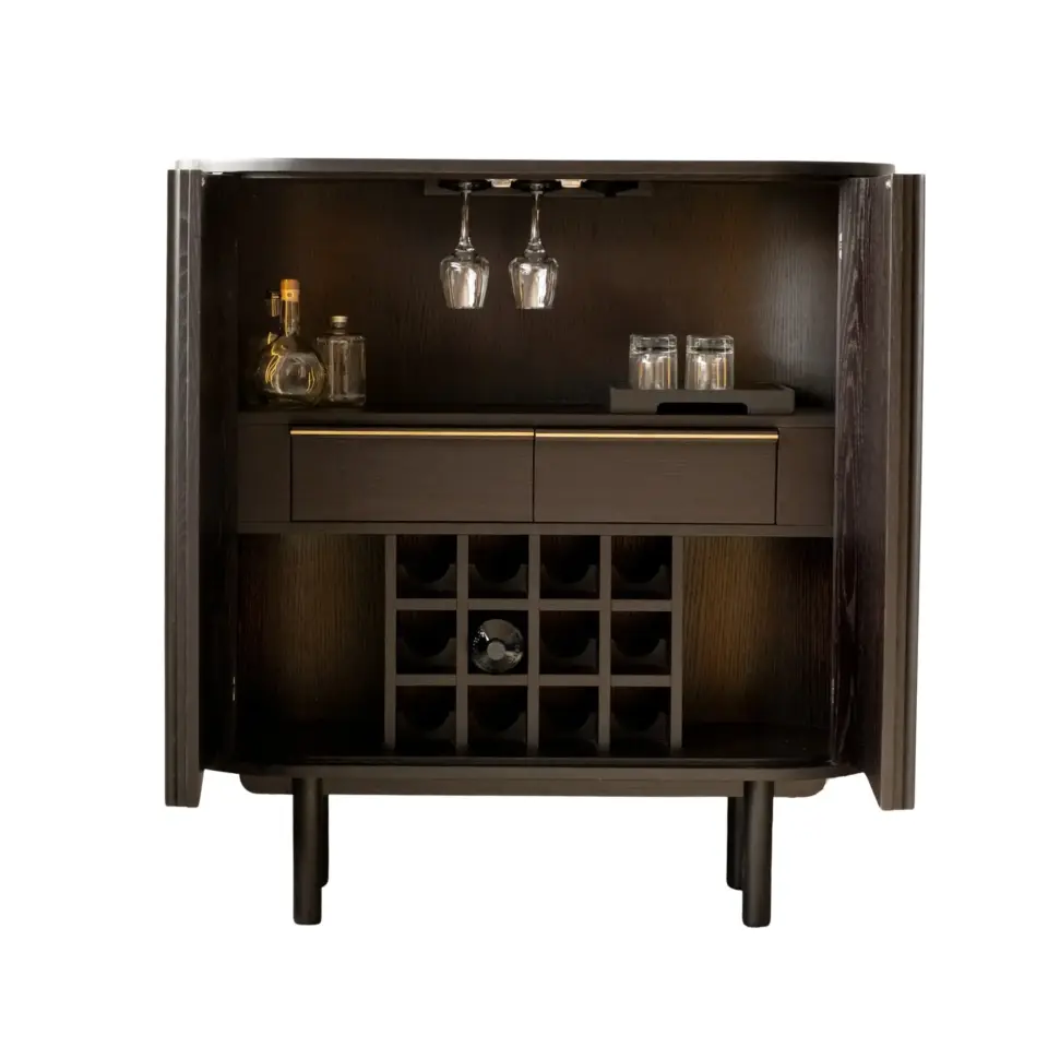 Ahşap İçki Dolabı – DOCIA MAHZEN Serisi Dark