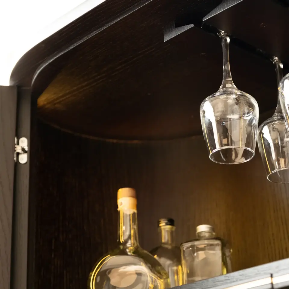 Ahşap İçki Dolabı – DOCIA MAHZEN Serisi Dark