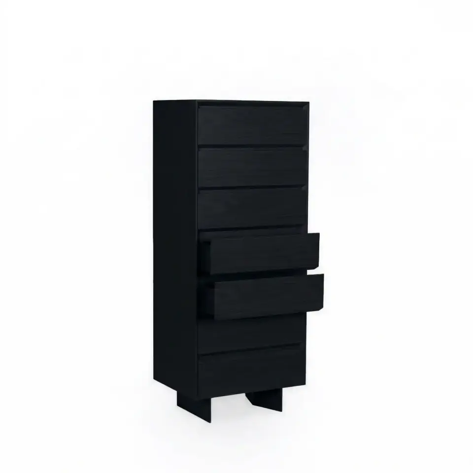 Solid Oak Long Dresser – BEAM Series Dark