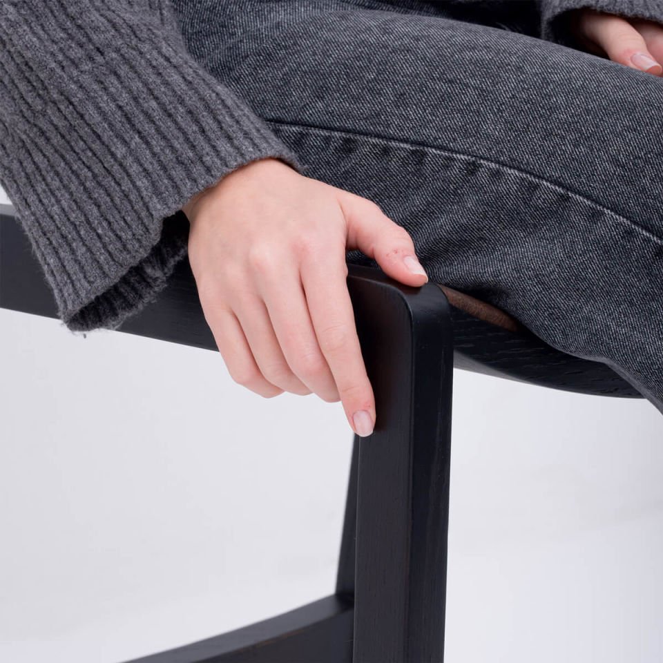 Solid Wood Chair 1 - BENT Series Dark