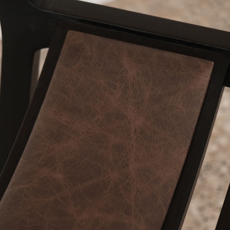 Masif Ahşap Kolçaklı Sandalye - BENT Serisi, Döşemeli