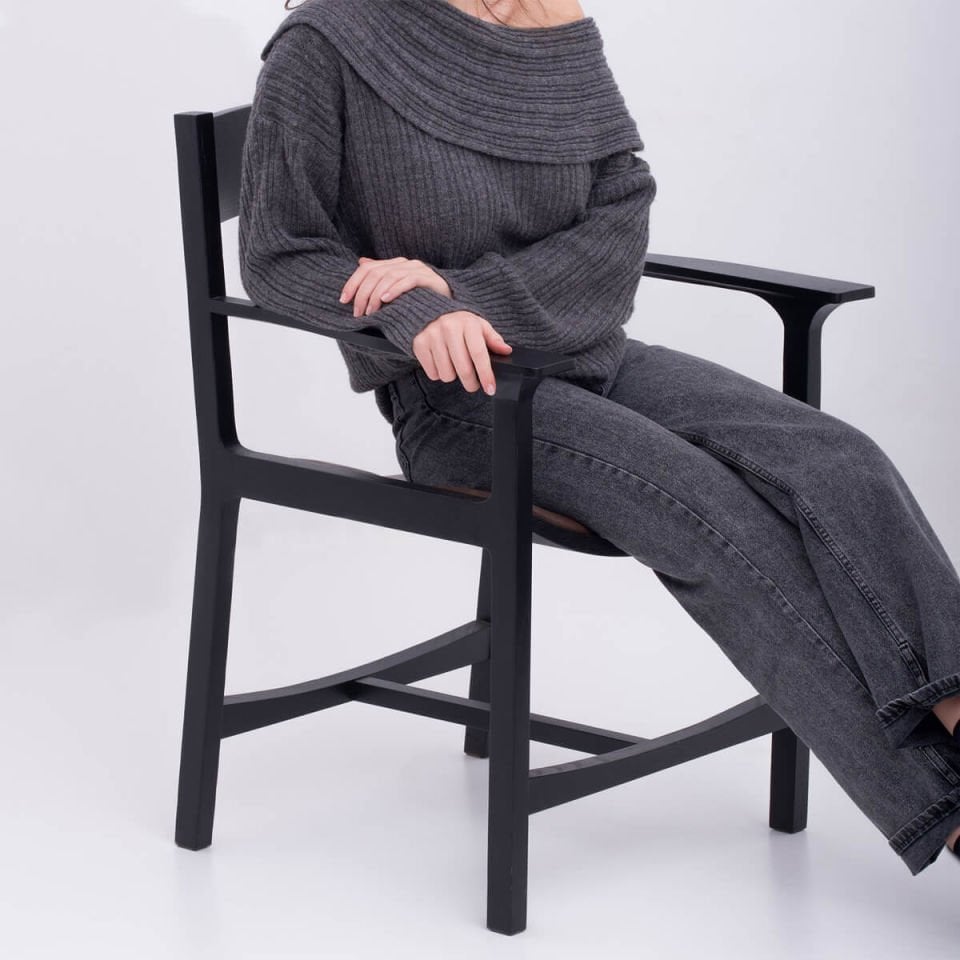 Upholstered Solid Oak Chair 1 - BENT Series