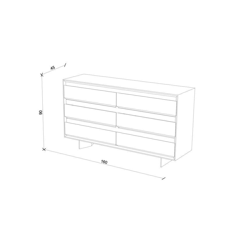 BEAM Solid Oak Dresser Dark