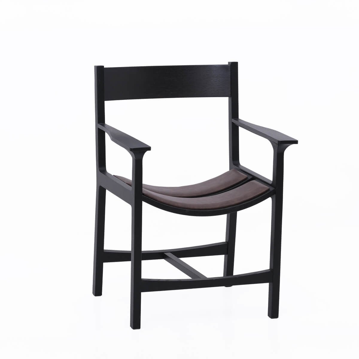 Ahşap Sandalye 1 - BENT Serisi, Döşemeli Dark