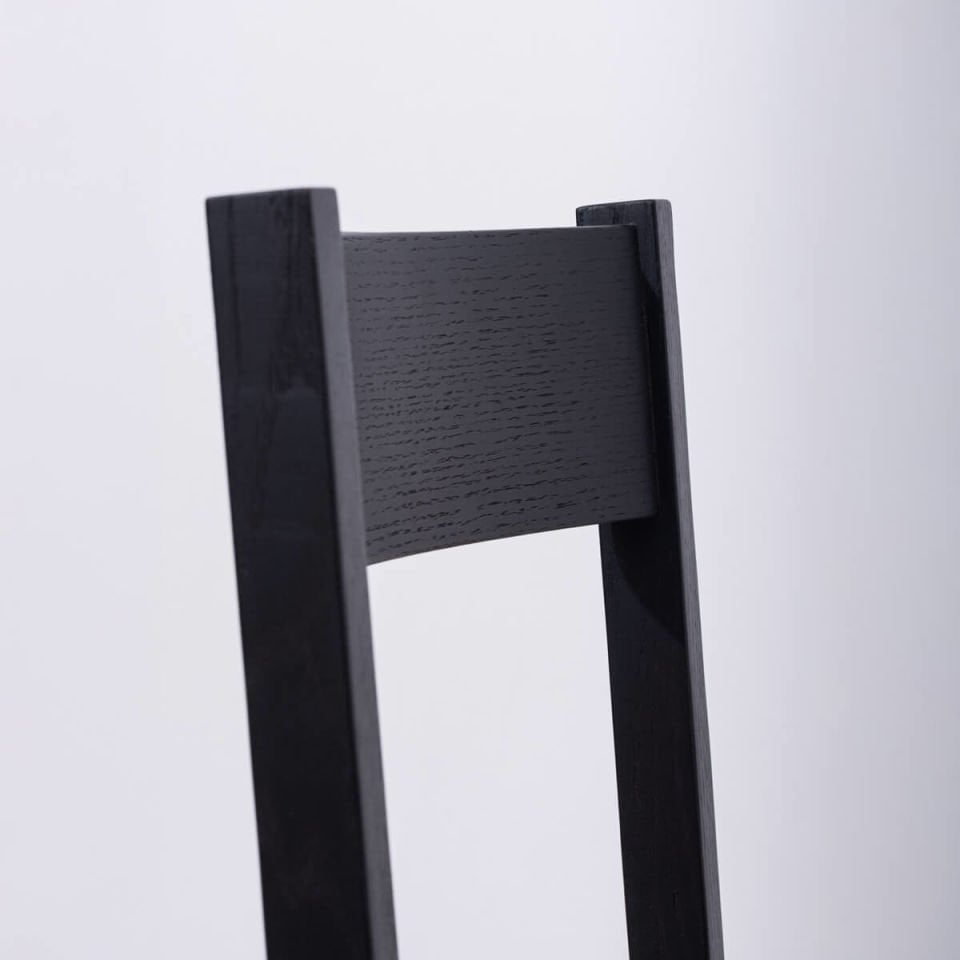 Ahşap Sandalye 1 - BENT Serisi, Döşemeli Dark