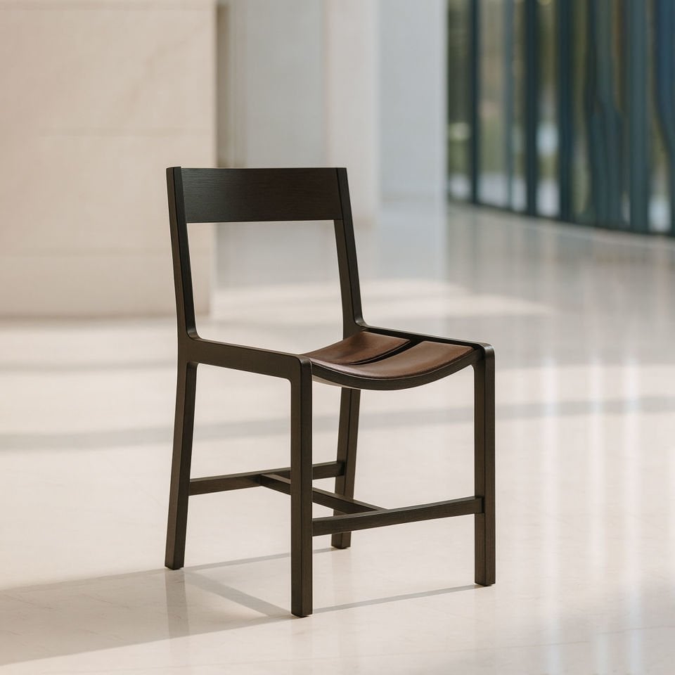 Upholstered Solid Oak Chair 2 - BENT Series