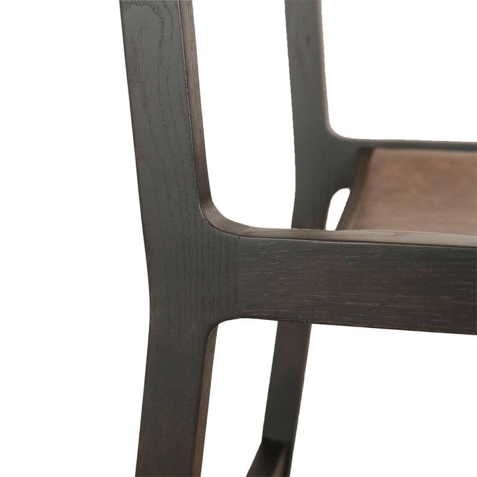 Ahşap Sandalye 2 - BENT Serisi, Döşemeli Dark