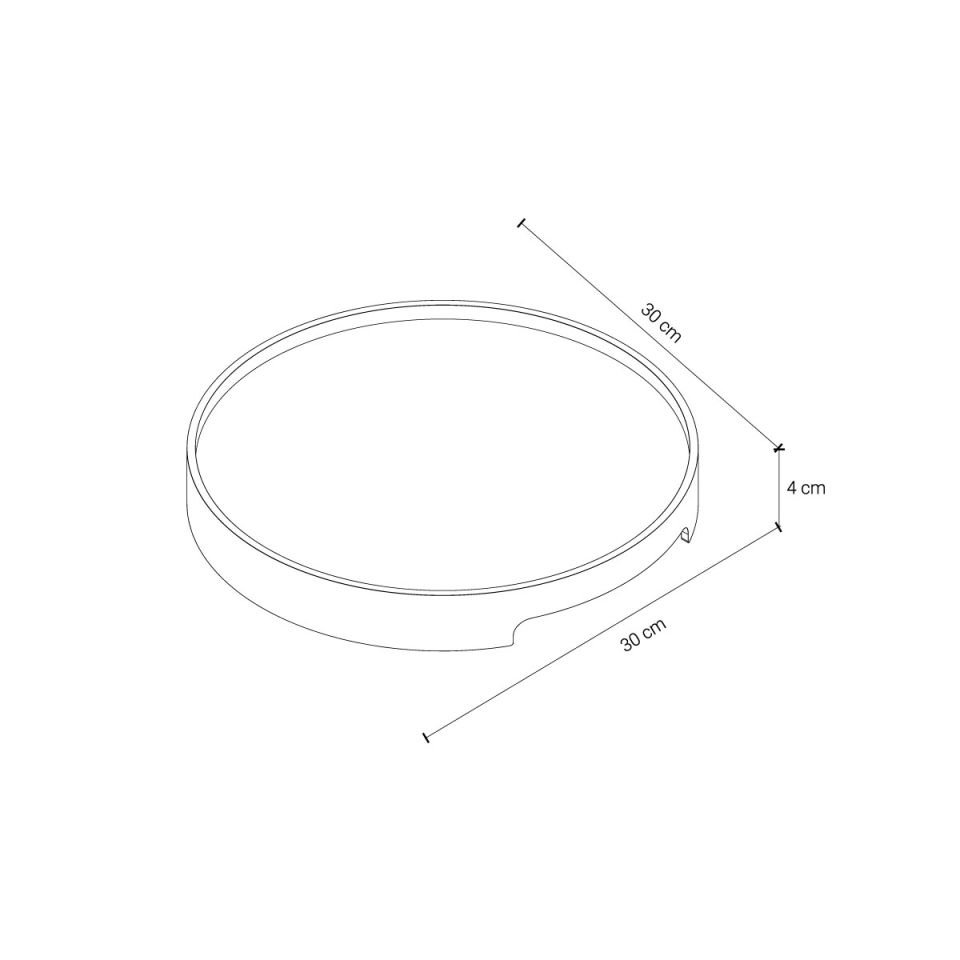 Masif Meşe Yuvarlak Sunum Tepsisi – EDGE Serisi