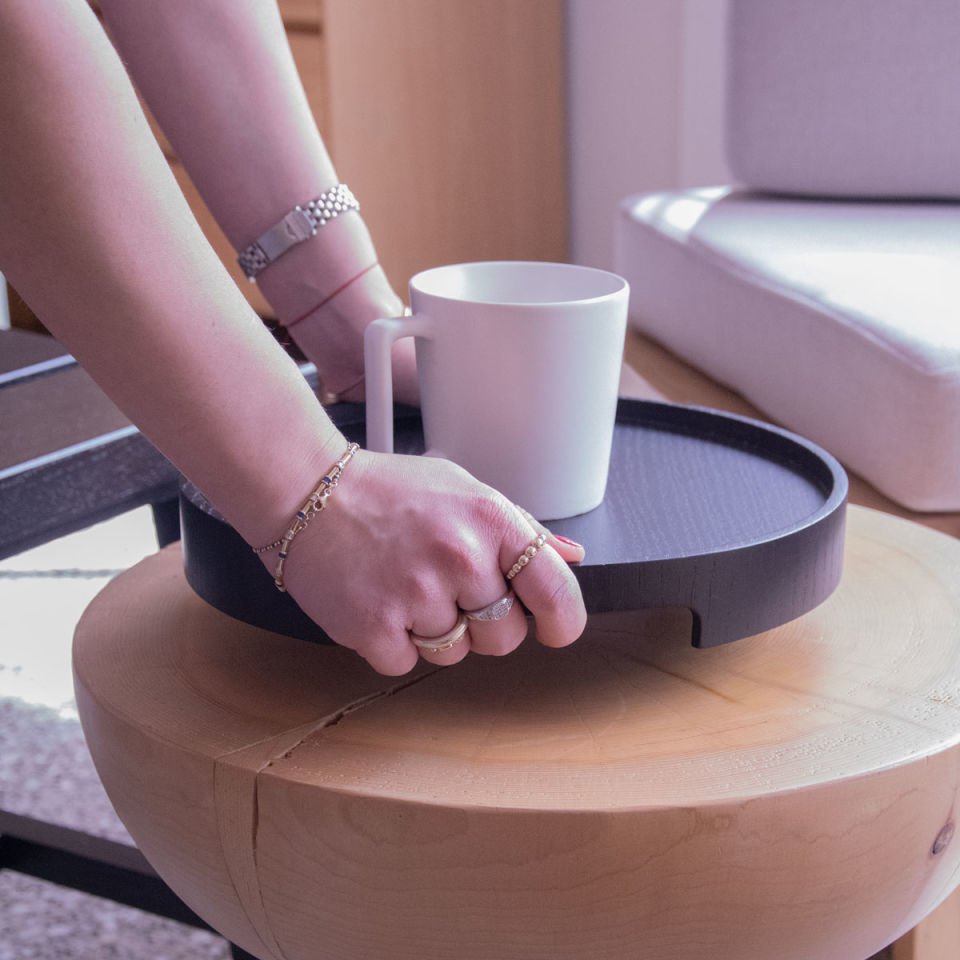 Sunum Tepsisi – EDGE Serisi, Yuvarlak Dark