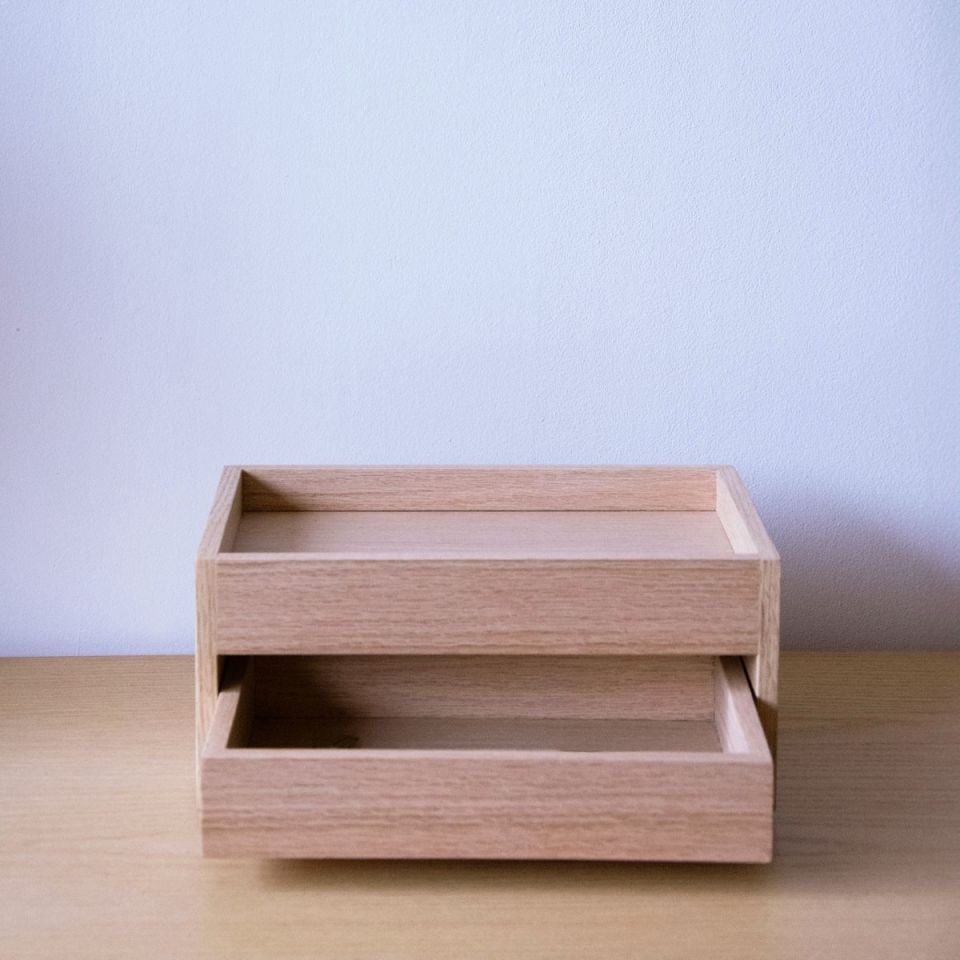 PARAMARIBO Organizer / Jewelry Box, Oak Raw