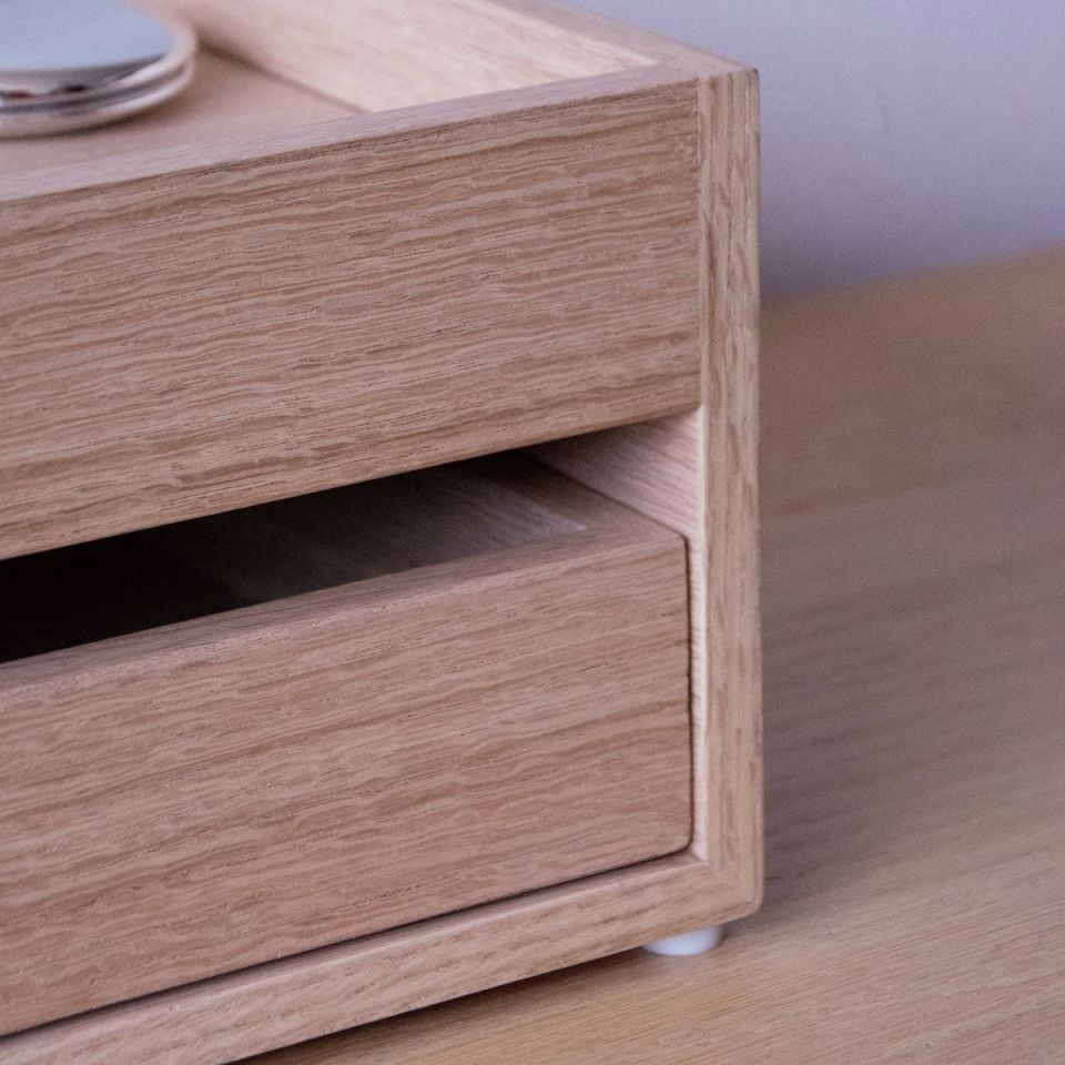 PARAMARIBO Organizer / Jewelry Box, Oak Raw