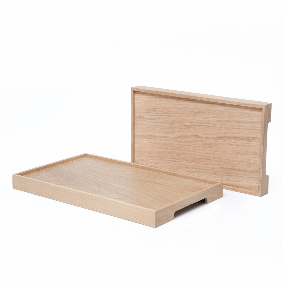 Masif Meşe Sunum Tepsi Seti  – EDGE Serisi Raw