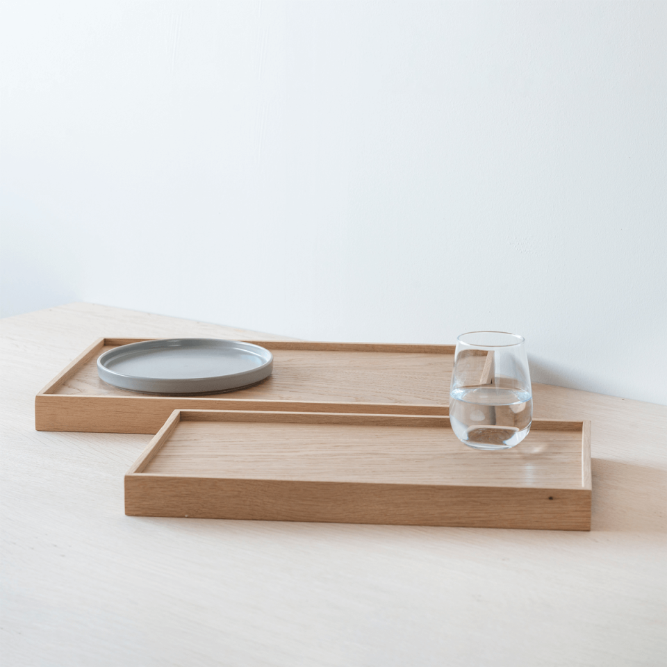 Masif Meşe Sunum Tepsi Seti  – EDGE Serisi Raw