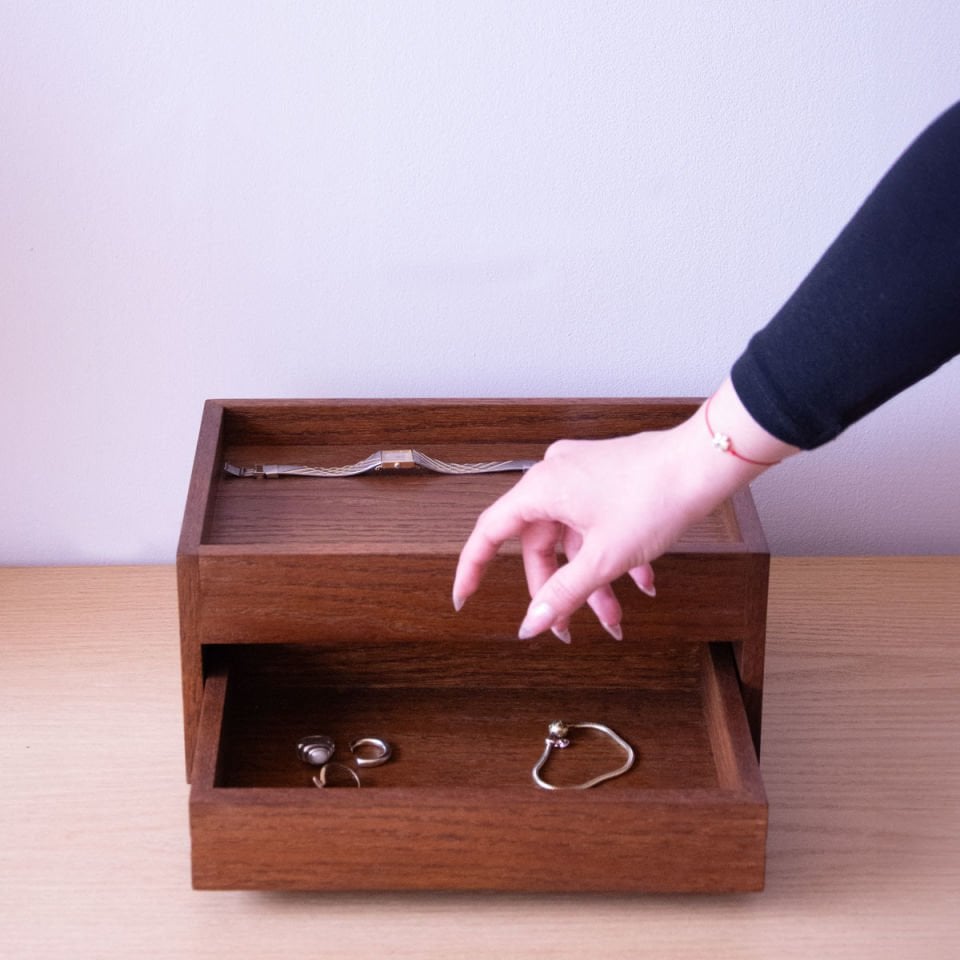 PARAMARIBO Organizer / Jewelry Box, Oak Forest