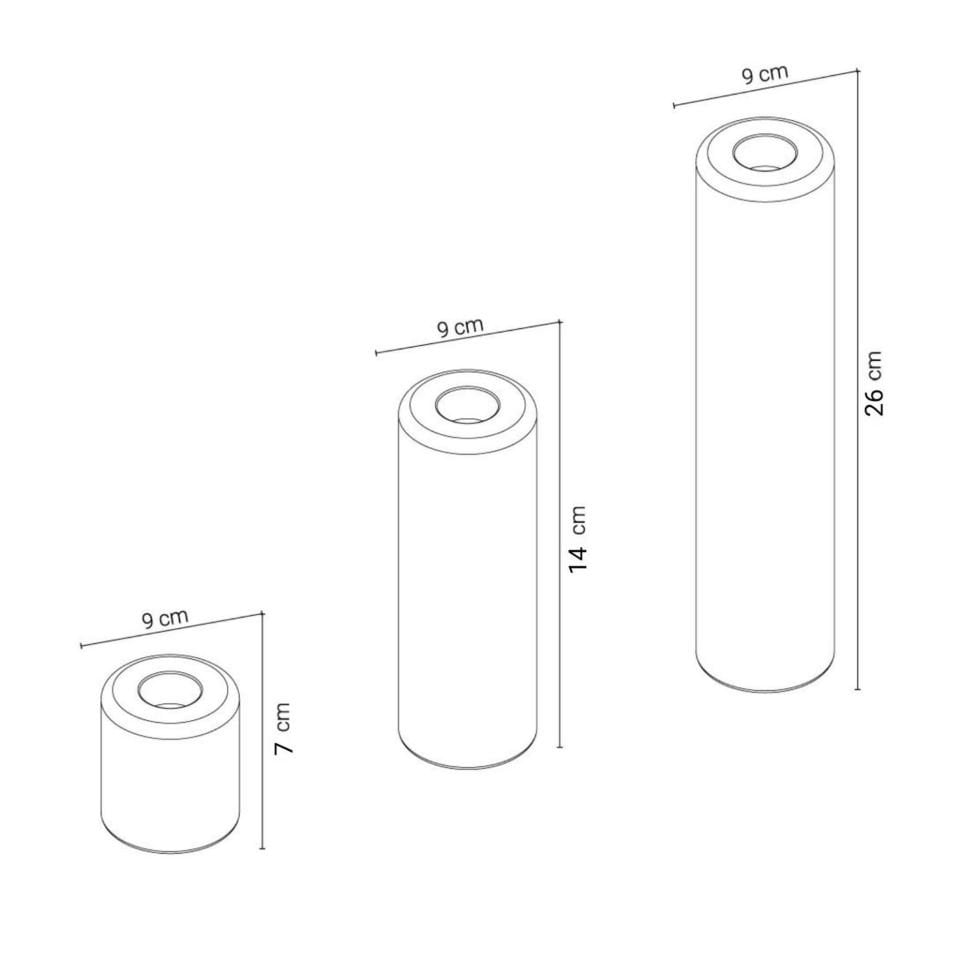 Ahşap Şamdan Seti Raw