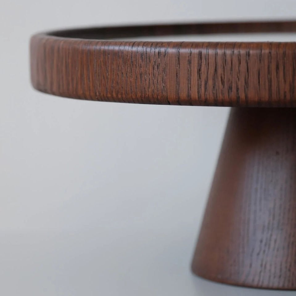 Round, Rotating Wooden Serving Tray