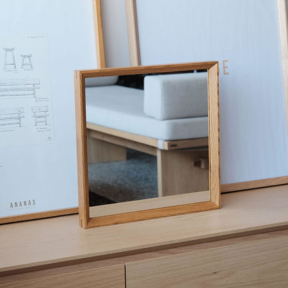 Ahşap Ayna - REGULAR Serisi, Kare Honey