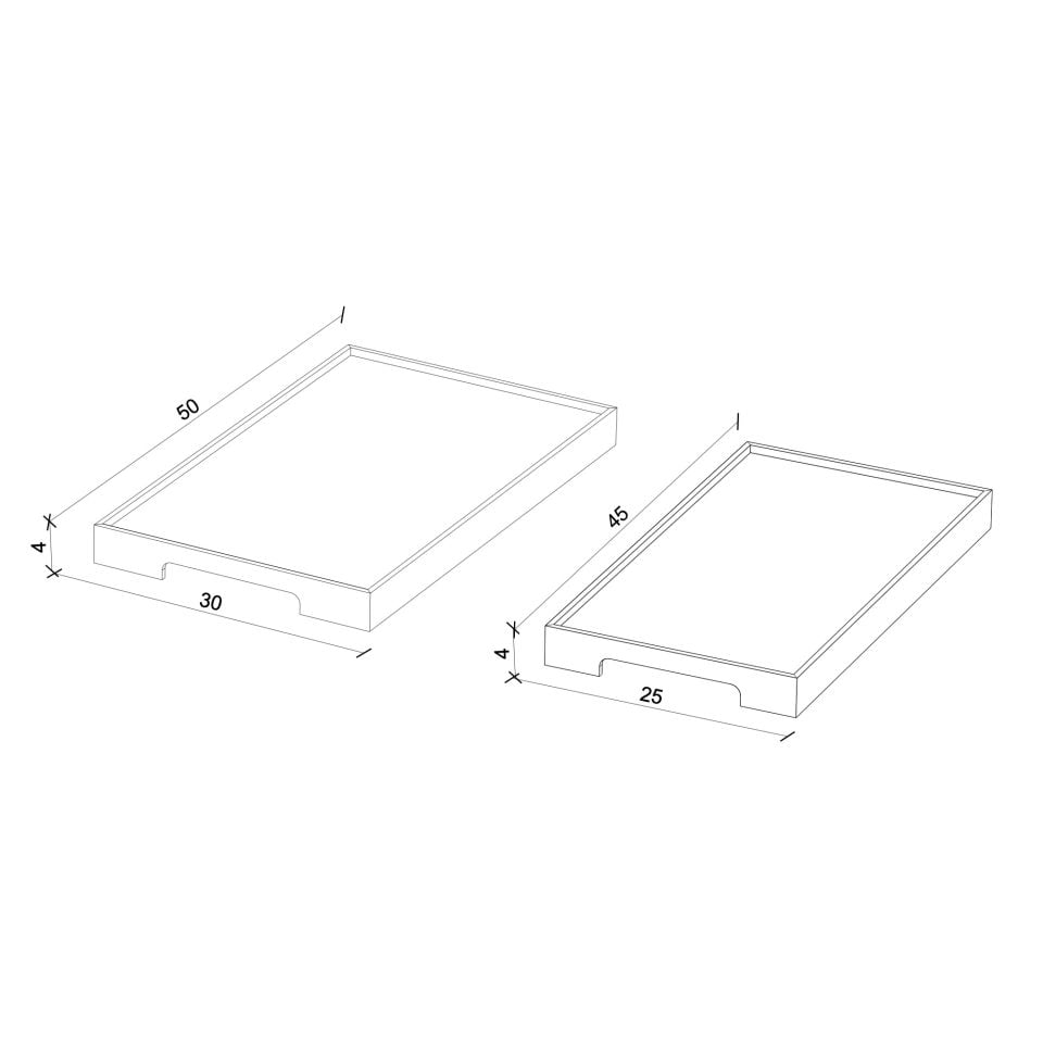 Wooden Presentation Tray Set – EDGE Series Dark