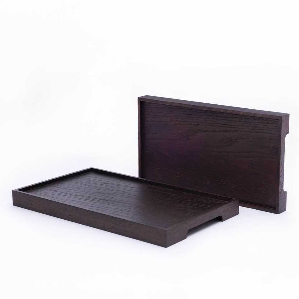 Masif Meşe Sunum Tepsi Seti  – EDGE Serisi Dark
