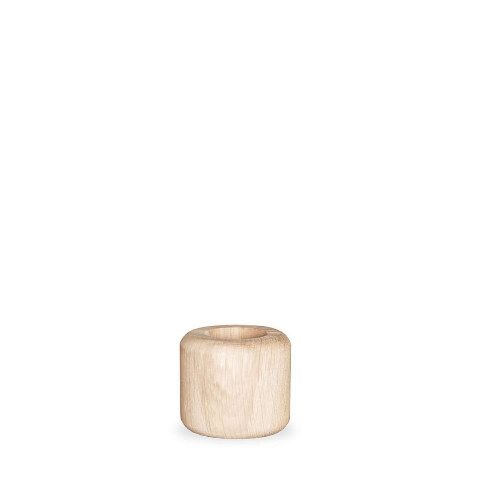 Solid Wood Candle Holder - Small