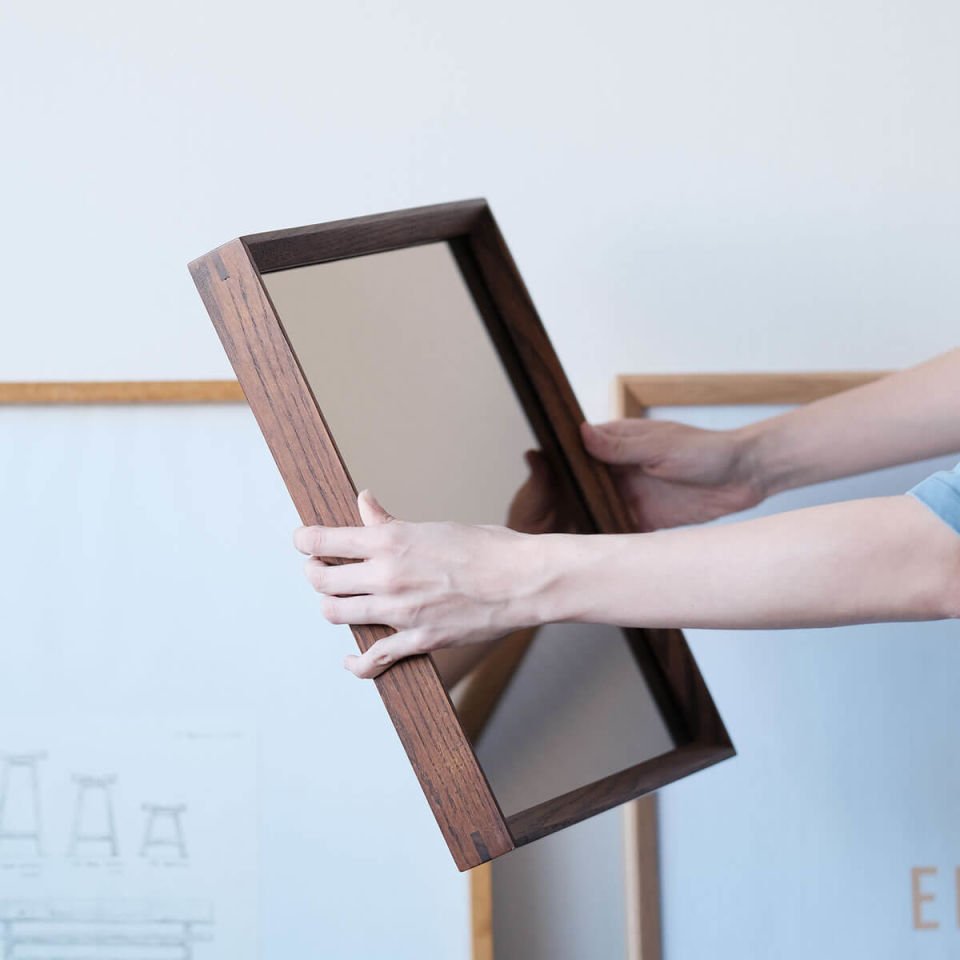 Wooden Framed Mirror, 40x40 Square – REGULAR Series Forest