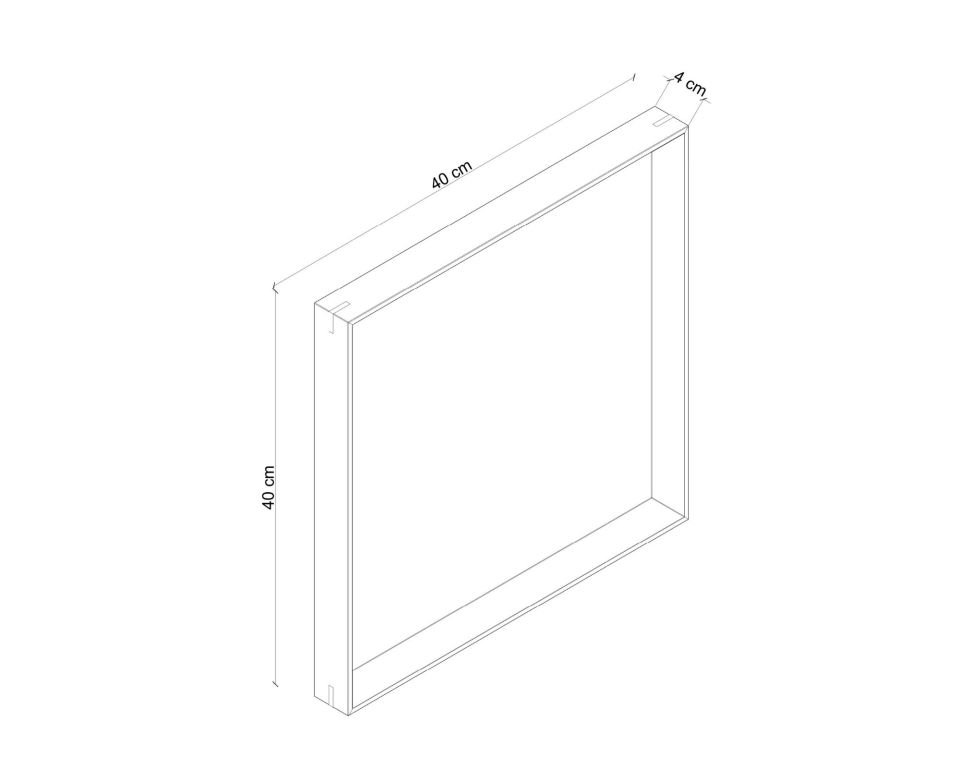 Wooden Framed Mirror, 40x40 Square – REGULAR Series Forest