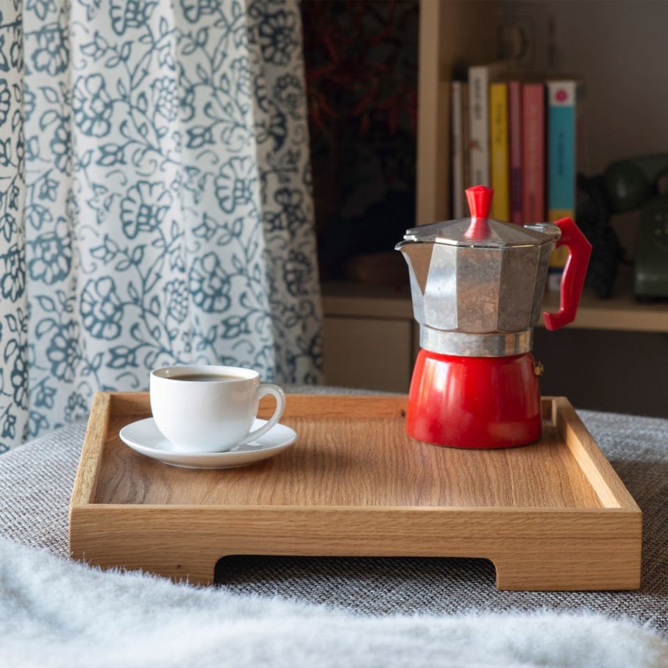 Masif Meşe Sunum Tepsisi – EDGE Serisi, 30*30 Honey