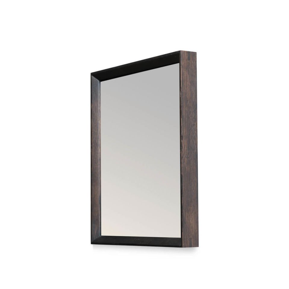 Wooden Framed Mirror, 40x40 Square – REGULAR Series Dark