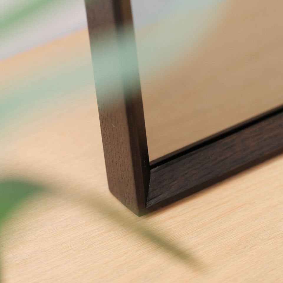 Wooden Framed Mirror, 40x40 Square – REGULAR Series Dark