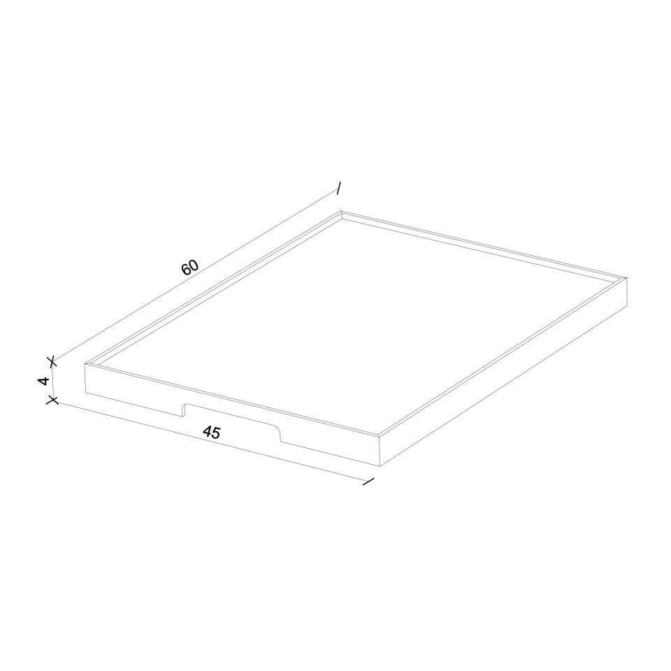 Oak Serving Tray – EDGE Series, Rectangular Raw