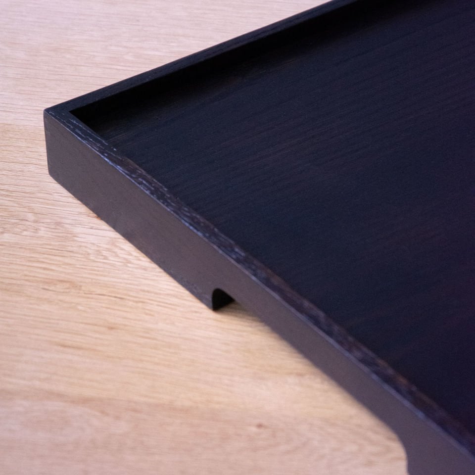 Ahşap Tepsi – EDGE Serisi, Dikdörtgen Dark