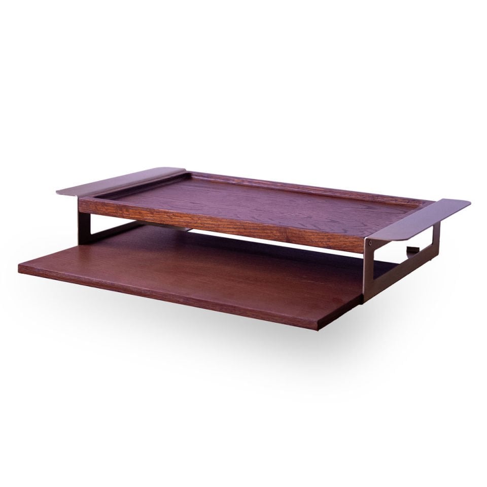 Ahşap Servis Tepsisi Seti, Gold Eskitme Detaylı Forest