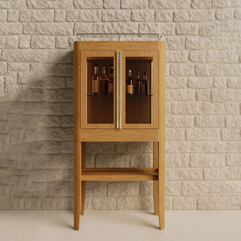 Şarap Dolabı - CASABLANCA High Vitrin Serisi Honey