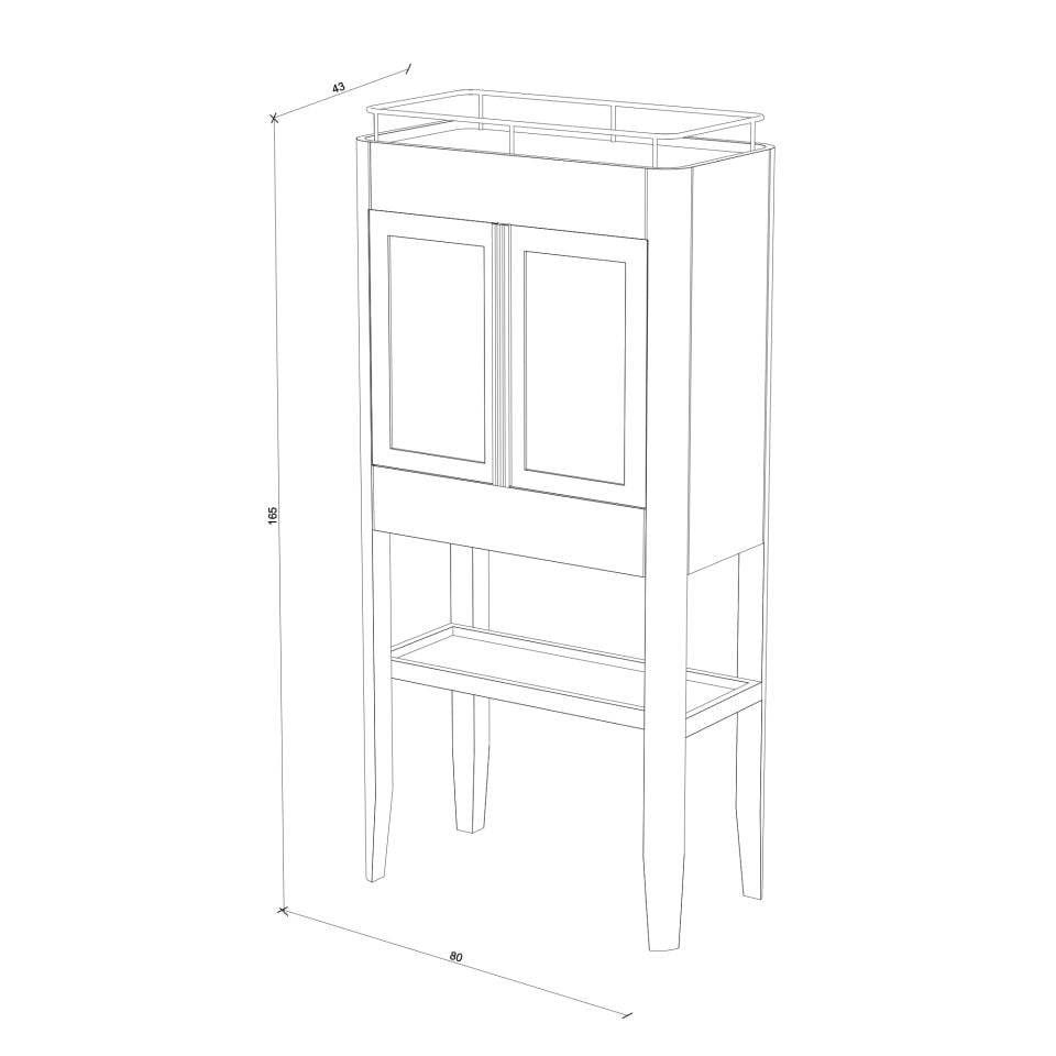 Şarap Dolabı - CASABLANCA High Vitrin Serisi Forest