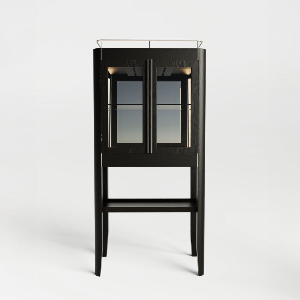 Şarap Dolabı - CASABLANCA High Vitrin Serisi Dark