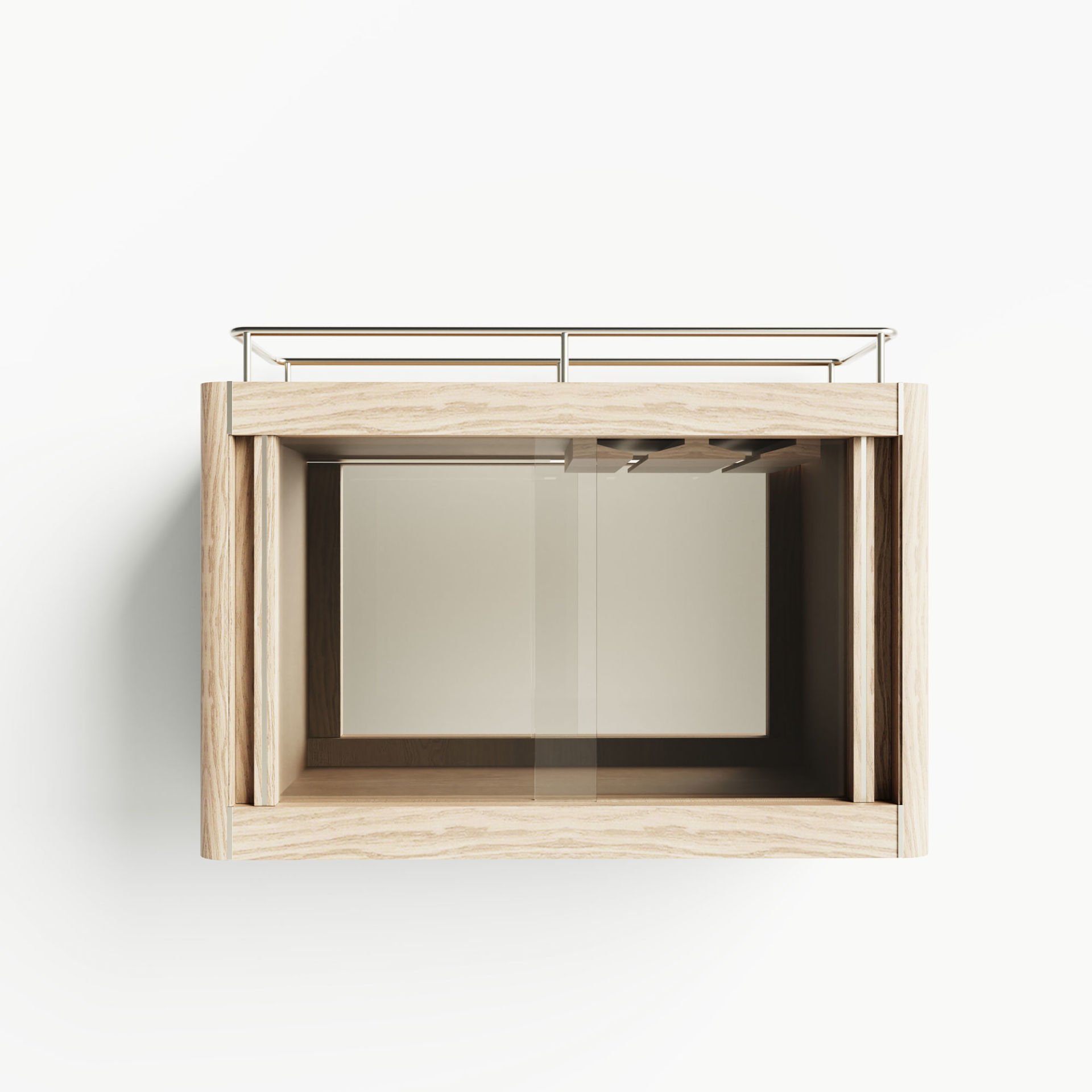 Ahşap İçki Dolabı -  CASABLANCA Wall Vitrin Serisi Raw