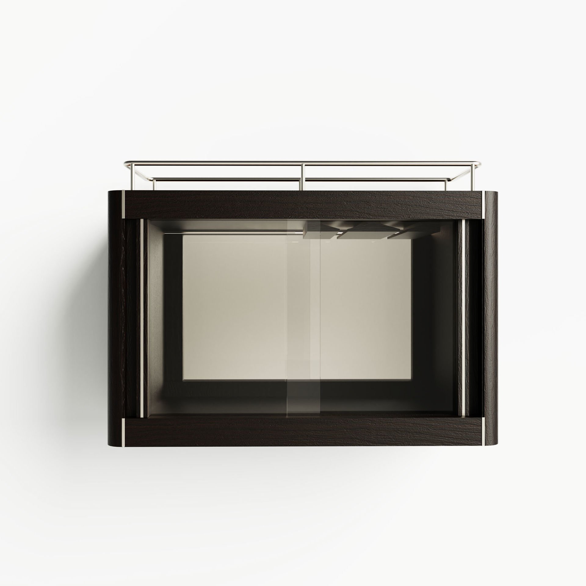 Ahşap İçki Dolabı -  CASABLANCA Wall Vitrin Serisi Dark